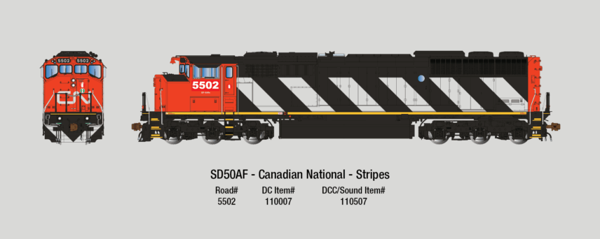 Aurora Miniatures 110007  HO GMDD SD50F, CN (Stripes) #5502 DC
