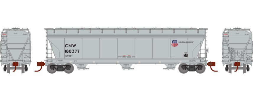 Athearn 12948  N ACF 4600 3-Bay Center Flow Hopper, C&NW #180337