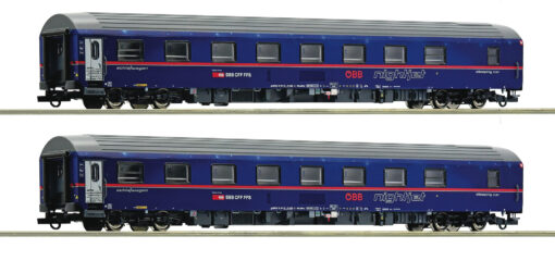 Roco 6200021   2 pcs. Set: Sleeping car “Nightjet”, ÖBB/SBB