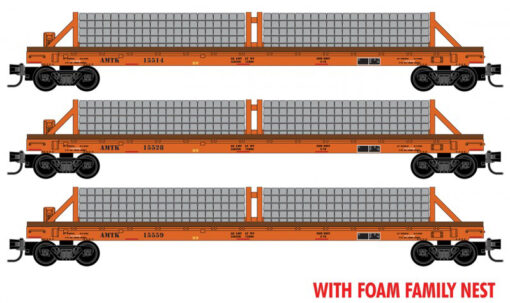 Micro Trains 99302234   N Amtrak Tie Loader 3-pk Foam Nest