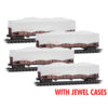 Micro Trains 98302239   N 100 Ton 3-Bay Hopper w/tarps, SOO Line MOW #60839, 60853, 60867, 60899 Jewel Case