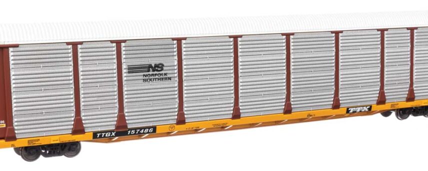 WalthersProto 101524  HO 89' Thrall Bi-Level Auto Carrier, Norfolk Southern TTGX #157486