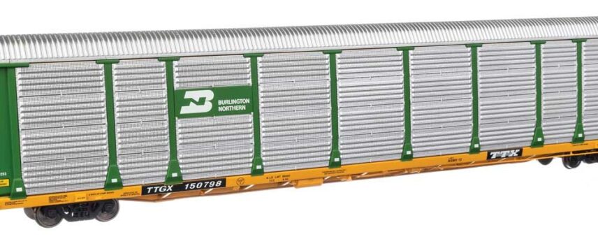 WalthersProto 101500  HO 89' Thrall Bi-Level Auto Carrier, Burlington Northern TTGX #150798