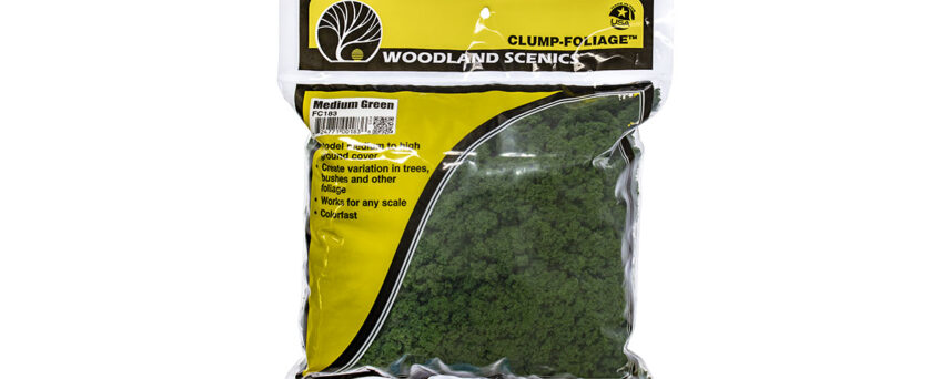 Woodland Scenics FC183  Clump-Foliage™ Medium Green Bag 173 in³ (2.83 dm³)