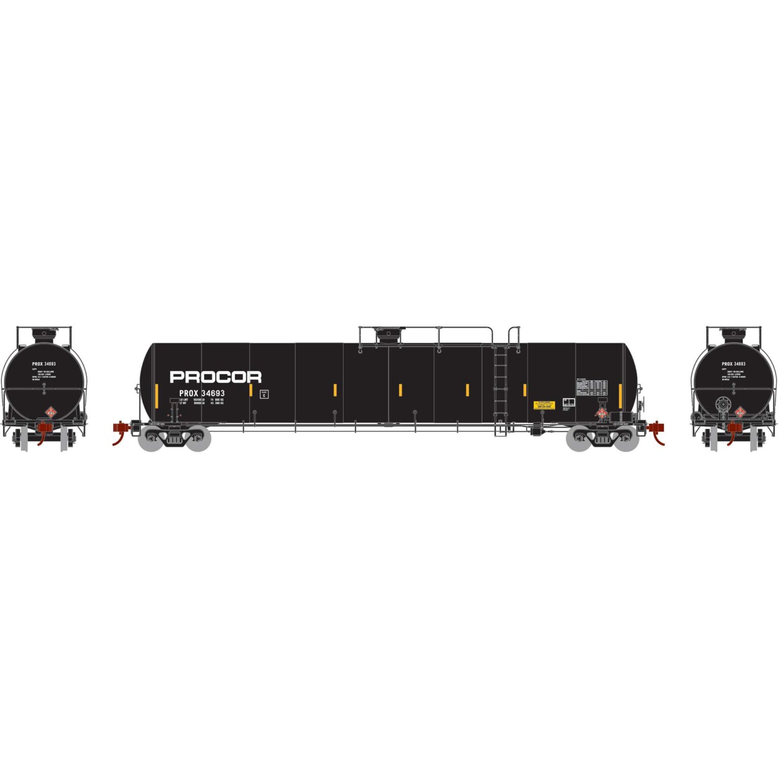 Athearn Genesis 25585   HO 33,900-Gallon LPG Tank, PROX #34693