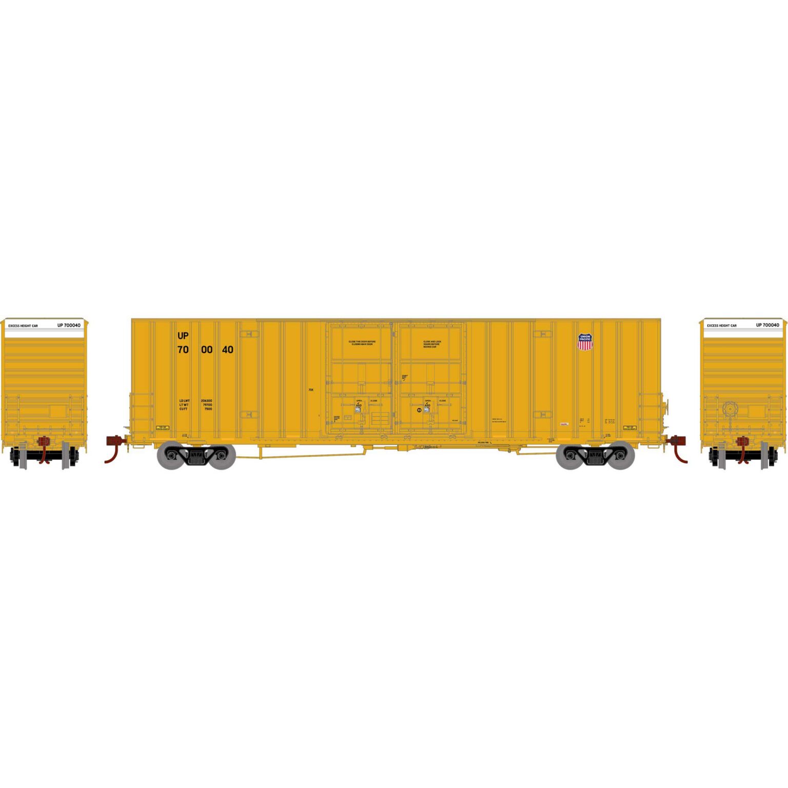 Athearn 75312  HO 60' Gunderson Box, UP #700040