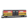 Micro Trains 12300090   N 60' Rib Side Inspection car, Double Plug Door High-Cube, KCS #112378