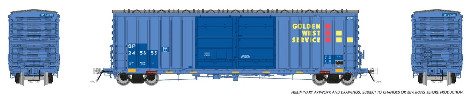 Rapido Trains 170028  HO PC&F B-70-75 Boxcar, Southern Pacific - ex-Golden West #245655