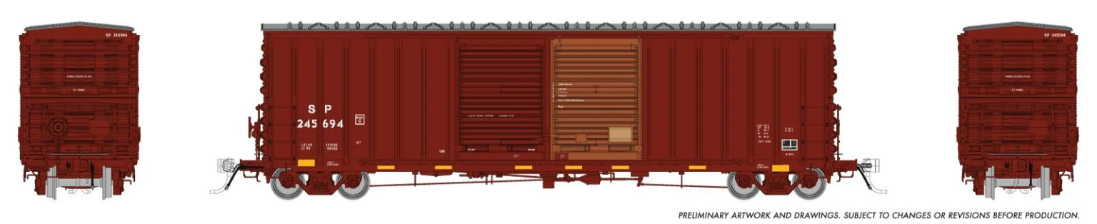 Rapido Trains 170029  HO PC&F B-70-75 Boxcar, Southern Pacific - Brown Dip #245694