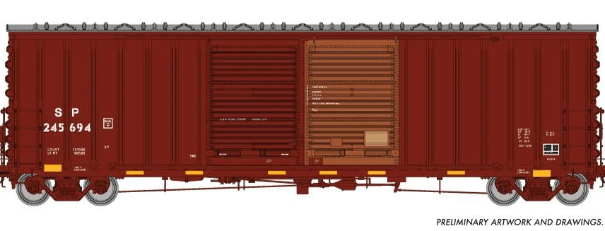 Rapido Trains 170029  HO PC&F B-70-75 Boxcar, Southern Pacific - Brown Dip #245694