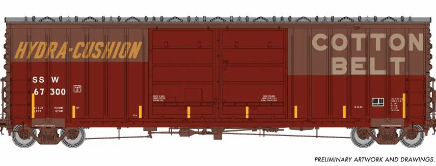 Rapido Trains 170031  HO PC&F B-70-69 Boxcar, SSW/Cotton Belt - Patchout #67300