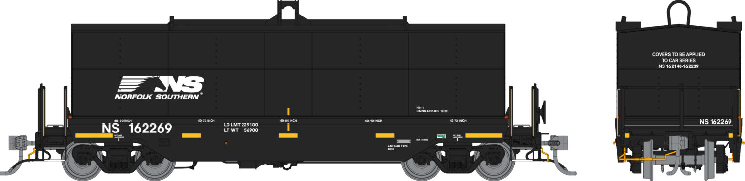 Rapido Trains 168004-1  HO Greenbrier Coil Car, Norfolk Southern #162152