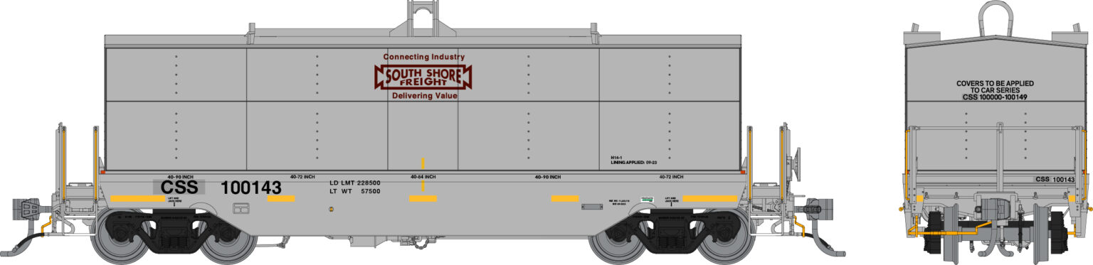 Rapido Trains 168005-1  HO Greenbrier Coil Car, South Shore Freight #100101