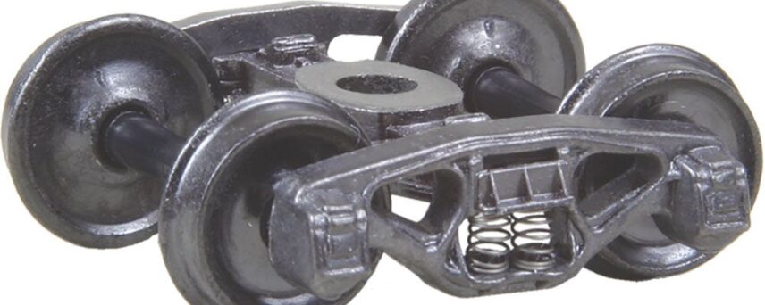 Kadee #550 HO Scale Bettendorf 50-ton Self Centering Trucks with 33" Smooth Back Wheels - Metal Fully Sprung