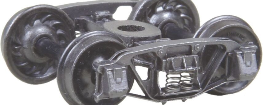 Kadee #553 HO Scale Andrews (1898) Self Centering Trucks with 33" Ribbed Back Wheels - Metal Fully Sprung