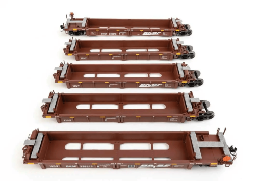 WalthersMainline 55662  HO Thrall 5-Unit Rebuilt 40' Well Car, BNSF Railway #238212 A-E