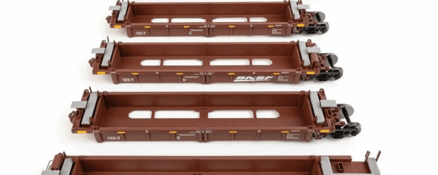 WalthersMainline 55662  HO Thrall 5-Unit Rebuilt 40' Well Car, BNSF Railway #238212 A-E