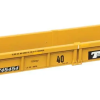 WalthersMainline 8424  HO Thrall Rebuilt 40' Well Car, TTX DTTX #745454 - small black & white TTX logo w/yellow conspicuity stripes