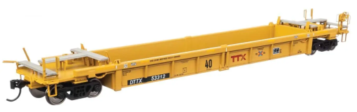 WalthersMainline 8434  HO Thrall Rebuilt 40' Well Car, TTX DTTX #53312; red TTX & Next Load Any Road logos, yellow conspicutiy stripe