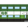 Rapido Trains 545018A  N Bilevel Commuter Car, GO/Metorlinx: Single Coach