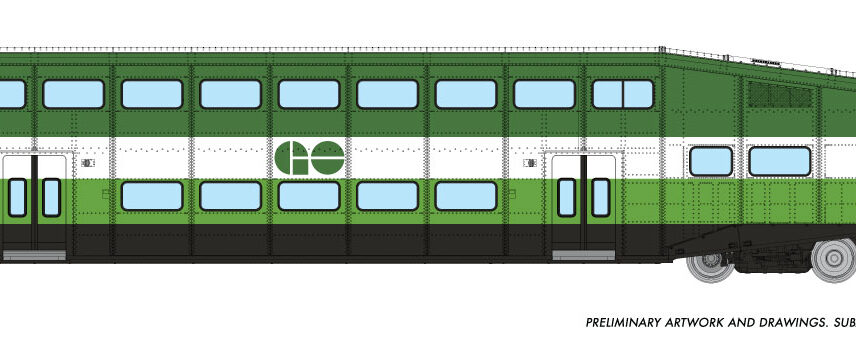 Rapido Trains 545018A  N Bilevel Commuter Car, GO/Metorlinx: Single Coach