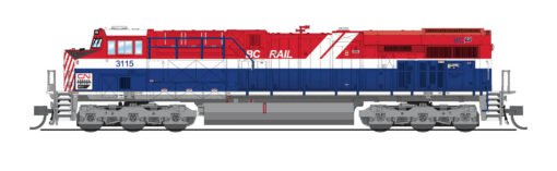 Broadway Limited Imports 8631 N EMD GE ES44AC, CN BC Rail Heritage #3115