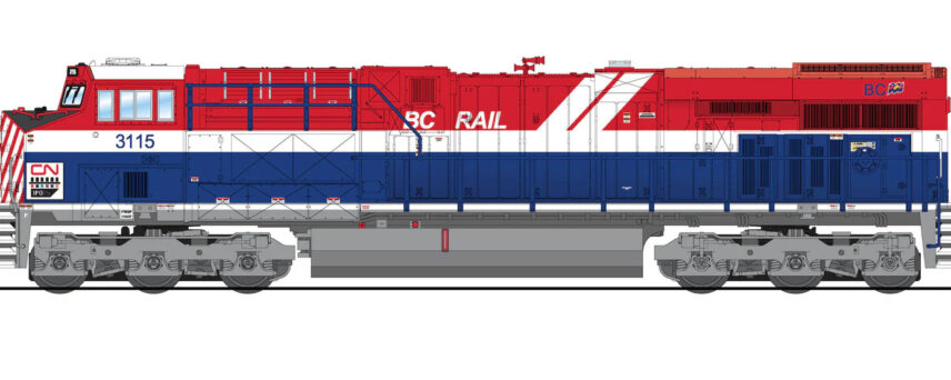 Broadway Limited Imports 8631 N EMD GE ES44AC, CN BC Rail Heritage #3115
