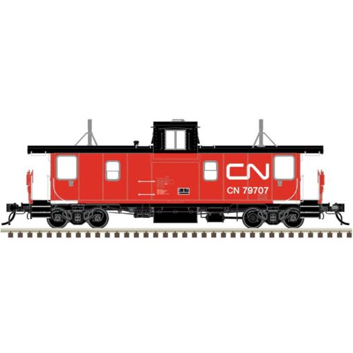 Atlas 20007784   HO Master PSC Caboose, CN [white Corner Stripe] #79568