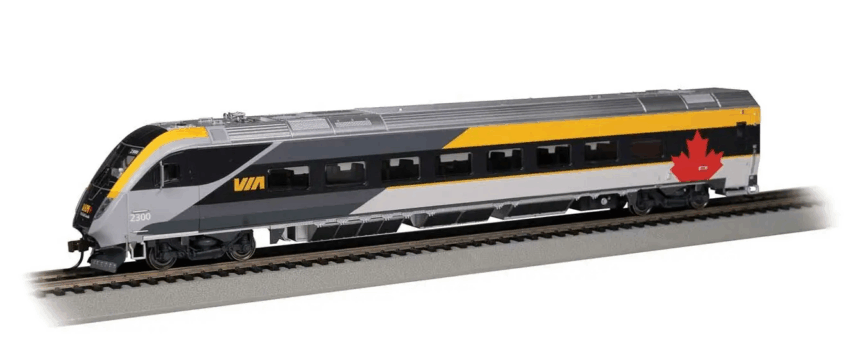 Bachmann Trains 74509  HO Siemens Venture Cab Car, VIA Rail Canada #2300 (DCC/Sound)