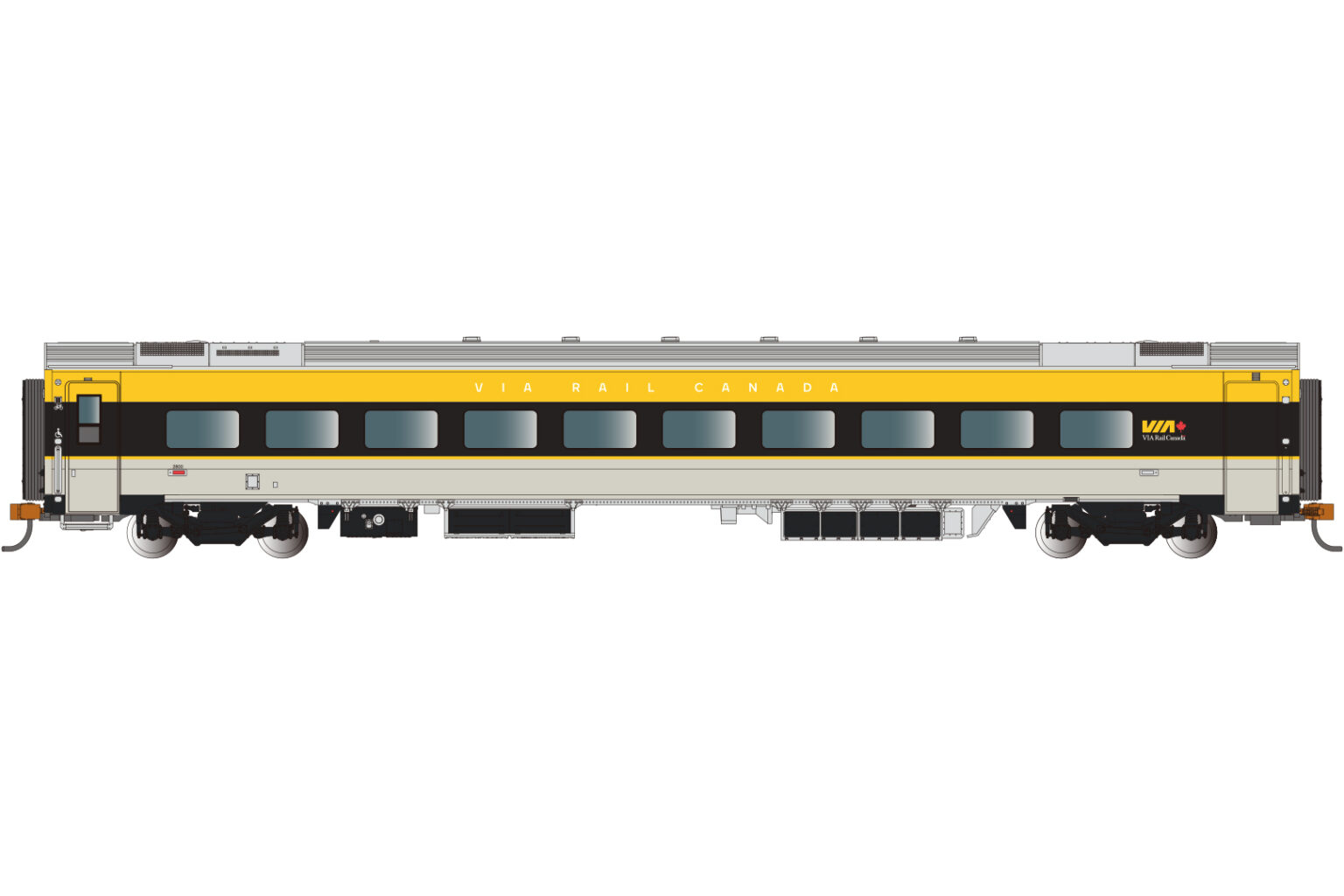 Bachmann Trains 74556  N Siemens Venture Coach, VIA Rail Canada #2800 (gray, black, yellow)
