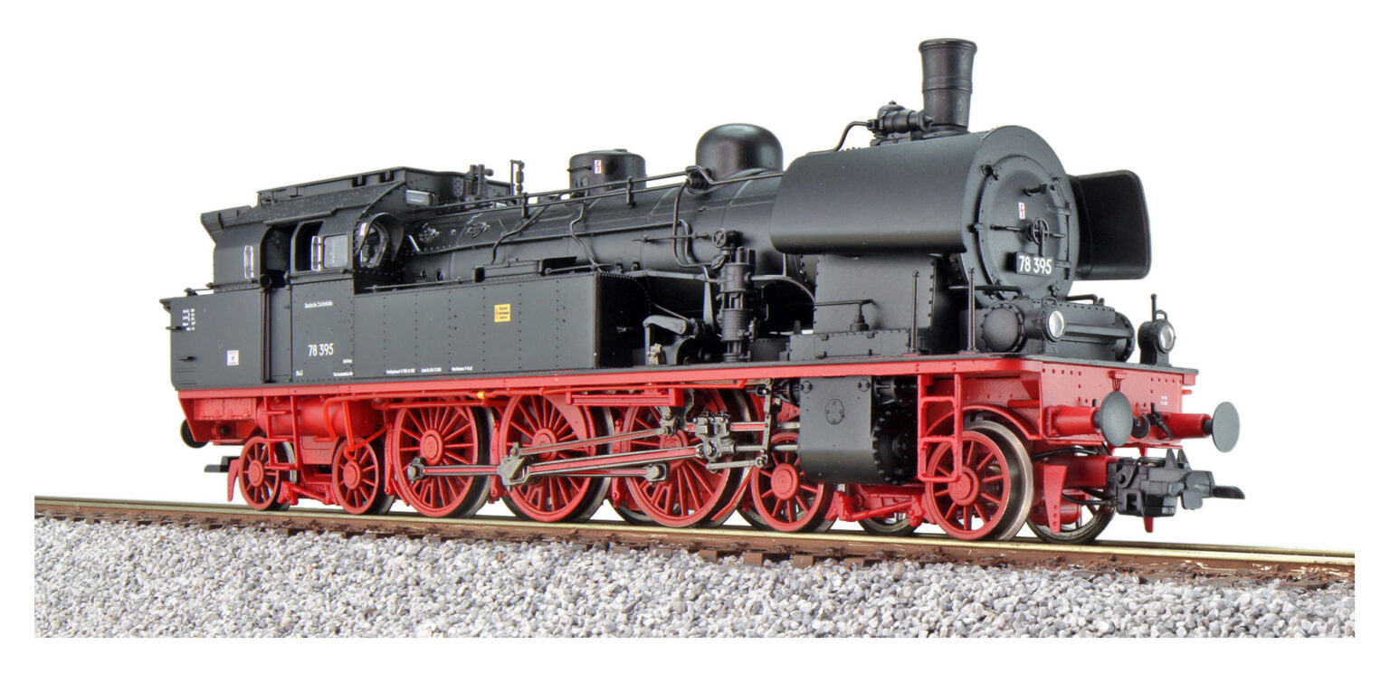 ESU 31184  HO Steam Locomotive 78 395 DR Black, Era III (Digital Sound+Smoke, DC/AC)