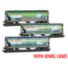 Micro Trains 98305077   N 3-Pack 3-Bay Covered Hoppers, MRL #50002, 50007, 50024 Weathered