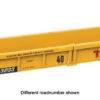 WalthersMainline 8430  HO Thrall Rebuilt 40' Well Car, TTX DTTX #55525 - red "Forward Thinking" TTX logo w/yellow conspicuity stripes