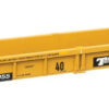 WalthersMainline 8420  HO Thrall Rebuilt 40' Well Car, TTX DTTX #53055 - small black & white TTX logo w/yellow conspicuity stripes
