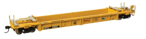 WalthersMainline 8432  HO Thrall Rebuilt 40' Well Car, TTX DTTX #53023; red TTX & Next Load Any Road logos, yellow conspicutiy stripe