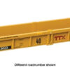 WalthersMainline 8433  HO Thrall Rebuilt 40' Well Car, TTX DTTX #53244; red TTX & Next Load Any Road logos, yellow conspicutiy stripe
