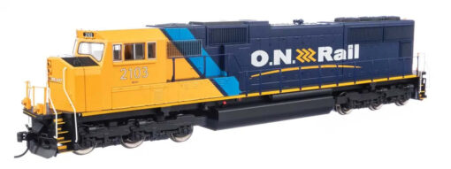 WalthersMainline 21014  HO EMD SD75I, Ontario Northland #2103 (blue, yellow, black) (DCC/Sound)