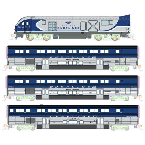 Kato 106-9001  N Amtrak SC-44 & Amtrak Pacific Surfliner 4 Unit Base Set