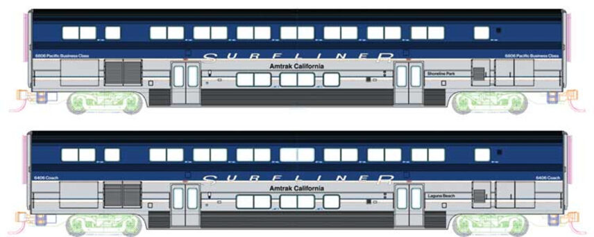 Kato 106-9001  N Amtrak SC-44 & Amtrak Pacific Surfliner 4 Unit Base Set