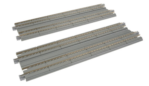 Kato 20014  N Straight Double Concrete Slab Track 7-5/16" 18.6cm pkg(2)