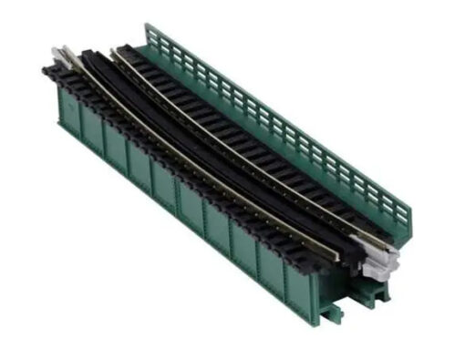 Kato 20466  N Single Track Curved Deck Girder Bridge 17 5/8" R448mm 15°(green)