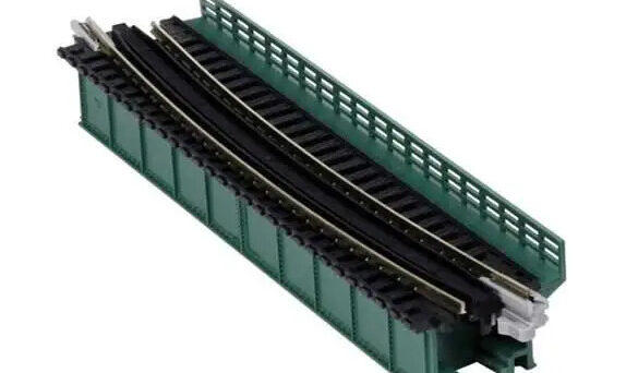 Kato 20466  N Single Track Curved Deck Girder Bridge 17 5/8" R448mm 15°(green)
