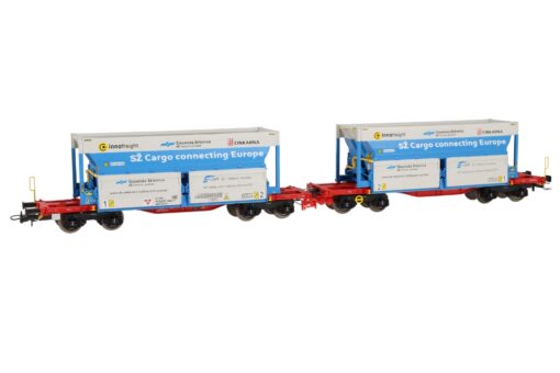 B-models 90.221  HO 2 piece set:  innofreight RockTainer ORE, SZ cargo / Cinkarna