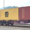 B-Models 90.503  HO Purple innofreight car loaded with four 20ft containers MSC