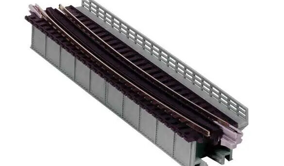 Kato 20467  N Single Track Curved Deck Girder Bridge 17-5/8" 448mm Radius, 15 Degrees (grey)