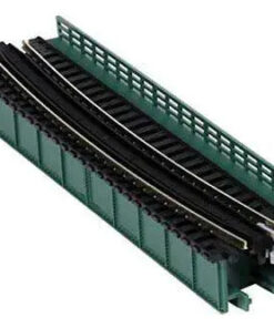 Kato 20471  N Single Track Curved Deck Girder Bridge 19" 481mm Radius, 15 Degrees (green)