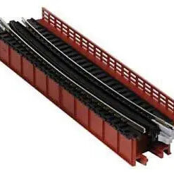 Kato 20470  N Single Track Curved Deck Girder Bridge 19" 481mm Radius, 15 Degrees (Red)