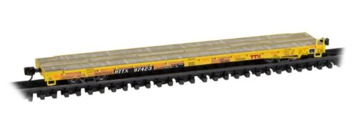 Micro Trains 13400031  N 60' Wood Deck Modern Flatcar, TTX (HTTX) #97423