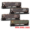 Micro Trains 98305075  N 100-Ton 3-Bay Hoppers weathered, CTRN/ex-BN