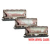 Micro Trains 98305076  N 3-Pack Covered Hopper Weathered, BNSF #406020, 406088, 406225